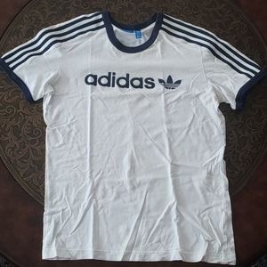 Men's Adidas original tee, velvet logo-Size (m)